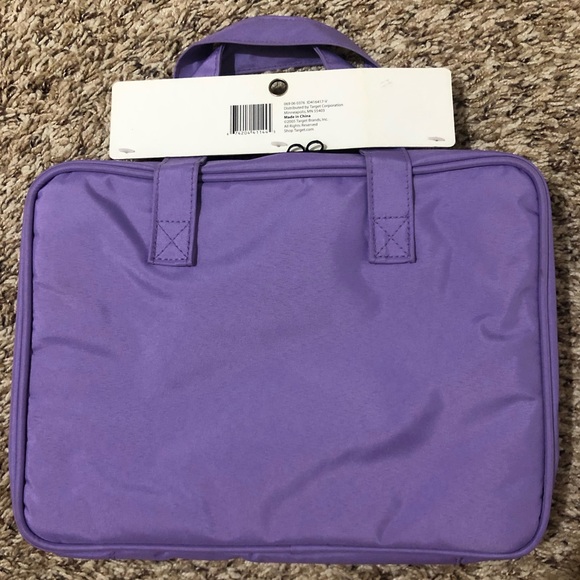 NEW PURPLE Embark Weekender Travel Cosmetic TOILETRY BAG Handle Zipper Pocket - Picture 2 of 7